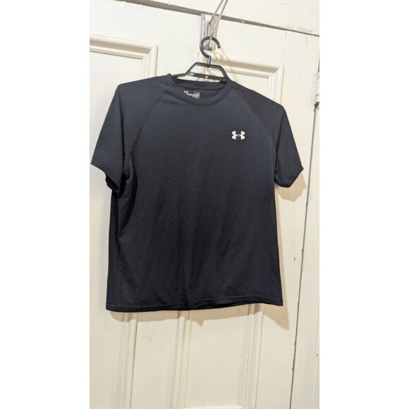 Under Armour Mens Black Short Sleeve Athletic T-Shirt Size L Polyester - Picture 3 of 7